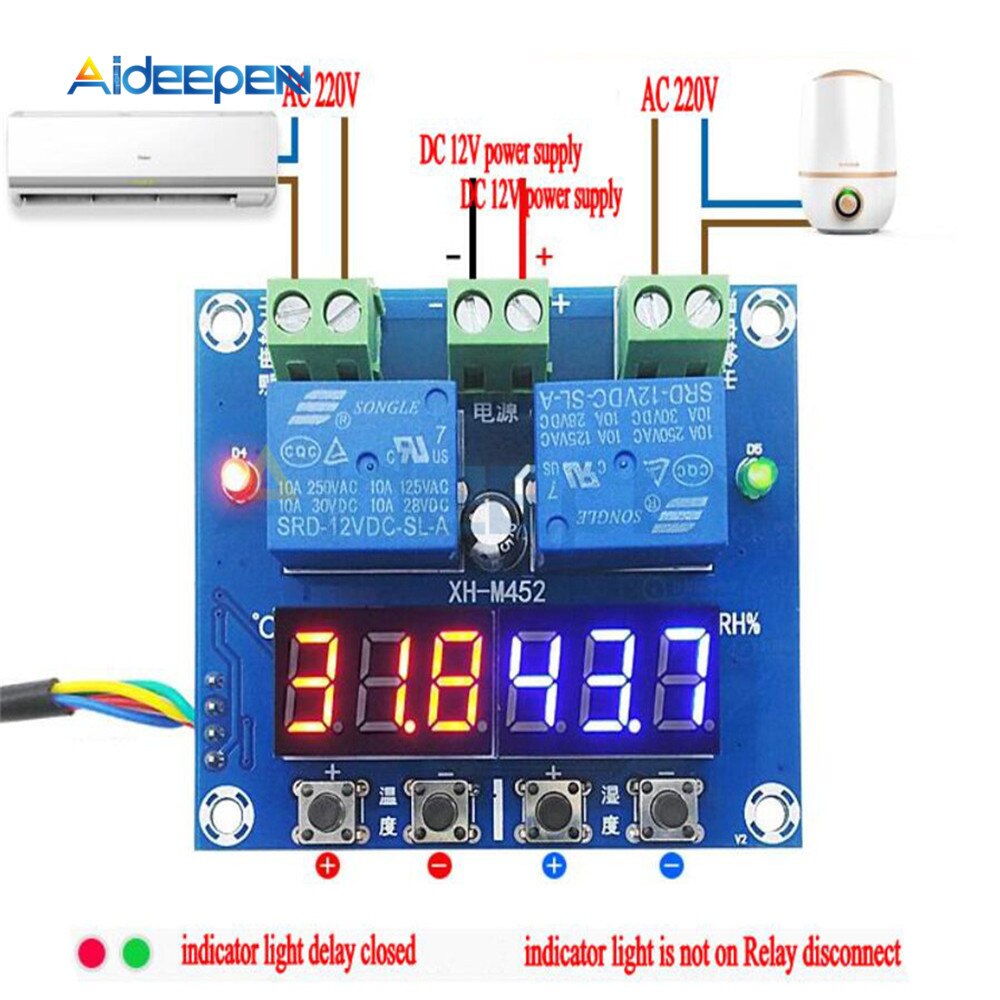 Digital Hygrometer 220v Humidity Control  Digital Temperature Humidity  Controller - Thermometer Hygrometer - Aliexpress