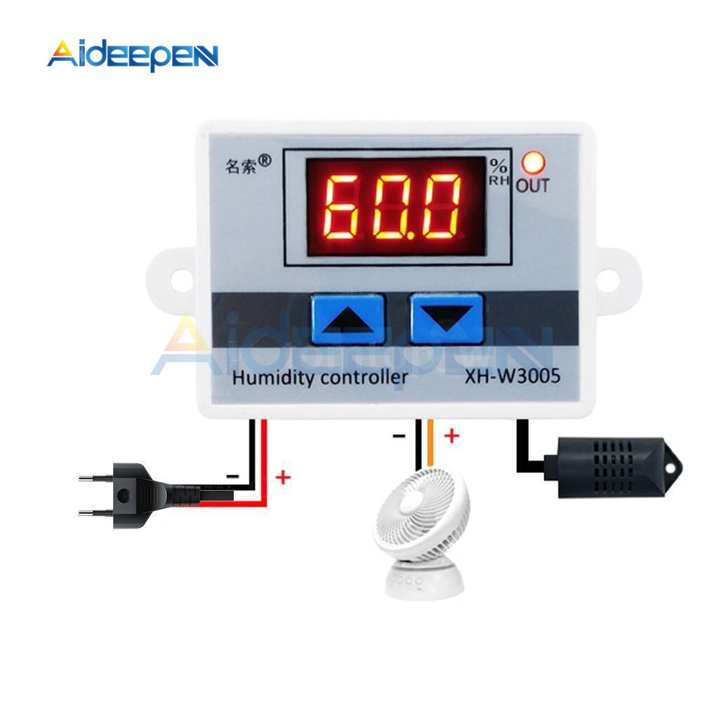 digital humidity controller xh-w3005 12v 24v