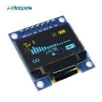 0.96 inch IIC Serial Blue Yellow OLED Display Module 128X64 I2C SSD1306 Driver IC 12864 LCD Screen Board  0.96" 7pin for Arduino