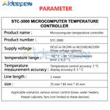 10A 12V 24V AC 110V 220V Digital LED Temperature Controller STC 3000 for Arduino Cooling Heating Switch Thermostat NTC Sensor