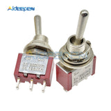 10PC/5PC MTS 102 Toggle Switch Power Switch 2 Position ON ON 3 Pin Electrical Equipment 125V/6A 250V/3A Copper/Silver Contacts