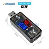 1pcs USB Double Digital Voltmeter Ammeter 5V Dual Mobile Phone Power Charging Current Voltage Tester Detector Meter Ammeter