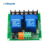 2 Channel DC 5V 12V 24V Relay 30A Optocoupler Isolation Module High and Low Level Trigger Relay for Smart Home PLC Control