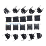 20Pcs Tactile Push Button Switch Tact 6X6X5Mm 4-Pin Dip Basic Tools