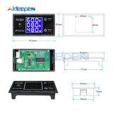 50pcs DC 0 100V 10A LCD Display Digital Voltmeter Ammeter Wattmeter Voltage Current Power Meter Volt Detector Tester 12V 24V