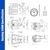 5PCS AC 6A/250V KCD1 2PIN 3PIN 4PIN 20mm ON OFF ON OFF ON Round Boat Rocker Switch with Waterproof Cap for Car Dash Dashboard