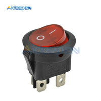 5PCS AC 6A/250V KCD1 2PIN 3PIN 4PIN 20mm ON OFF ON OFF ON Round Boat Rocker Switch with Waterproof Cap for Car Dash Dashboard