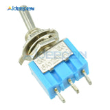 5Pcs DIY Toggle Switch ON OFF ON ON OFF 3Pin 3 Position Latching MTS 103 MTS 102 AC 125V/6A 250V/3A Power Button Switch