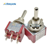 5pcs 10pcs Mini Auto MTS 203 Toggle Switch 6 Pins 3 Position Latching MTS203 ON OFF ON 125VAC 6A/5A 250VAC 3A/2A Mounting