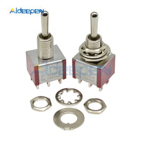 5pcs 10pcs Mini Auto MTS 203 Toggle Switch 6 Pins 3 Position Latching MTS203 ON OFF ON 125VAC 6A/5A 250VAC 3A/2A Mounting