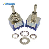 5pcs 10pcs Mini Auto MTS 203 Toggle Switch 6 Pins 3 Position Latching MTS203 ON OFF ON 125VAC 6A/5A 250VAC 3A/2A Mounting