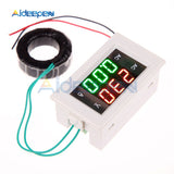 AC 100 300V Digital Voltmeter Ammeter LED Panel AC 110V 220V 200A Volt Amp Current Meter Red Green Dual LED Display