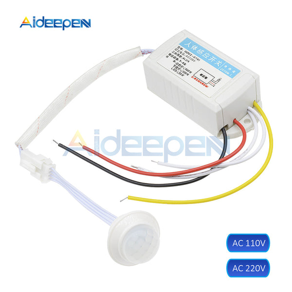 AC 110V 220V PIR Infrared Body Motion Sensor Detector Control Switch Light  Lamp