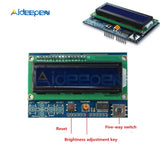 Brightness Adjustable 1602LCD 1602 LCD Shiled IIC I2C MCP23017 5 Keypad 16x2 Character LCD Display Module For Arduino UNO