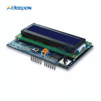 Brightness Adjustable 1602LCD 1602 LCD Shiled IIC I2C MCP23017 5 Keypad 16x2 Character LCD Display Module For Arduino UNO