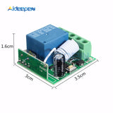 DC 12V 1 Ch Channel 433MHz Wireless Relay Module RF Remote Control Switch Heterodyne Receiver Controller Board 3.5cmX3cmX1.6cm