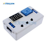 DC 24V LED Digital Display Time Delay Relay Module Programmable Timer Relay Control Switch Timing Trigger Cycle with Case Indoor