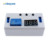 DC 24V LED Digital Time Delay Relay Module Programmable Timer Relay Control Switch Timing Trigger Cycle with Case for Indoor