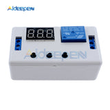 DC 24V LED Digital Time Delay Relay Module Programmable Timer Relay Control Switch Timing Trigger Cycle with Case for Indoor