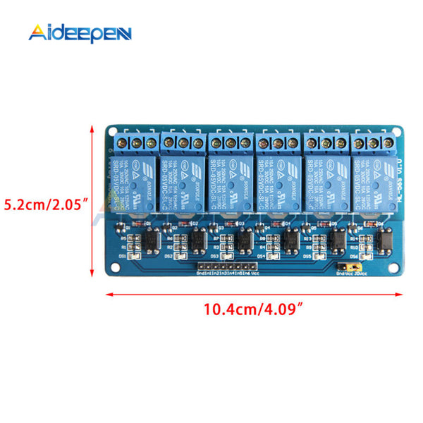 DC 5V 6 Channel Relay Module with Light Coupling Optocoupler