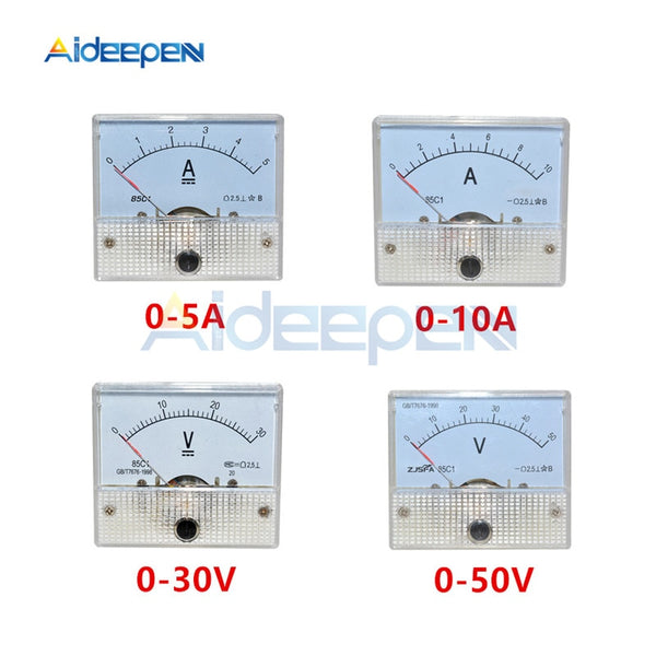 85c1 Dc Analog Panel Volt Voltage Meter Voltmeter Gauge Mechanical Voltage  Meter 5v 10v 20v 30v 50v 100v 200v 300v 500v