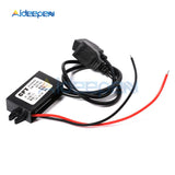 DC DC Converter Module 12V to 5V 3A 15W Duble USB Step Down Power Output Adapter Car Potting Waterproof Power Supply Module