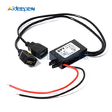 DC DC Converter Module 12V to 5V 3A 15W Duble USB Step Down Power Output Adapter Car Potting Waterproof Power Supply Module