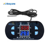 DK W1308 12V 10A Digital Thermostat Temperature Controller Regulator Heating Cooling Thermometer Red Blue Dual LED Display