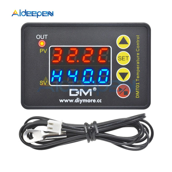 DMT01 DC 24V 20A 240W Incubator Temperature Controller Thermometer Cooling Heating Temp Regulator Digital Dual Display with NTC on AliExpress