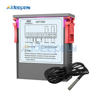 DST1000 DC 12V 24V Digital Thermostat Temperature Controller Heating Cooling DS18B20 Sensor Waterproof Cable Replace STC 1000