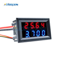 Digital DC Voltmeter Ammeter Voltage Current Meter Power Supply Red Blue LED Dual Display 4 Bit 5 Wires DC 200V 10A 0.28 Inch