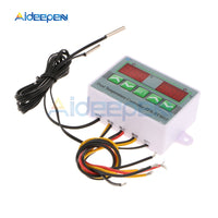 Digital LED Dual Thermometer Temperature Controller Thermostat Incubator Control Microcomputer Dual Probe AC 220V 12V 24V