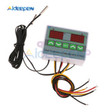 Digital LED Dual Thermometer Temperature Controller Thermostat Incubator Control Microcomputer Dual Probe AC 220V 12V 24V