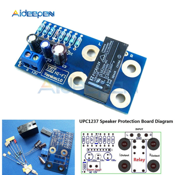 Dual channel UPC1237 Speaker Protection Board Kit Boot Delay DC