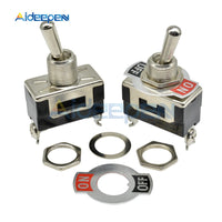 E TEN(C) 1021 Mini Auto Toggle Switch Black 2Pin On Off Switch Copper Contactor 10000 Times Lifespan 250V 16A 29*14.7MM