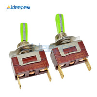 E TEN(C)1021 Toggle Switch Red 2 Pin ON OFF Switch Silver Contactor 50000 Times Lifespan 250V 16A 29*14.6MM Green Handle