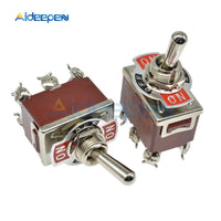 High Precision E TEN(C)1322 Toggle Switch Red 6 Pin ON OFF ON Switch Silver Contactor 50000 Times Lifespan 250V 16A 31.4*19.7MM