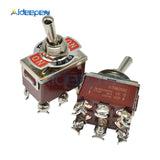 High Precision E TEN(C)1322 Toggle Switch Red 6 Pin ON OFF ON Switch Silver Contactor 50000 Times Lifespan 250V 16A 31.4*19.7MM