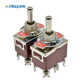 High Precision E TEN(C)223 Toggle Switch Red 6 Pin ON OFF ON Bilateral Self reset Silver Contactor 50000 Times Lifespan 250V 16A