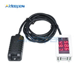 High Precision W2062C Digital Dual Display Humidity Controller DC 12V 24V AC 110V 220V 0  99%RH Hygrometer Sensor Control Switch