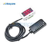 High Precision W2062C Digital Dual Display Humidity Controller DC 12V 24V AC 110V 220V 0  99%RH Hygrometer Sensor Control Switch