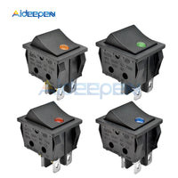 KCD4 Rocker Switch ON OFF 2 Position 4 Pins Electrical equipment With Light Power Switch 16A 250VAC/ 30A 125VAC 25*31MM