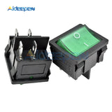 KCD5 Latching Rocker Switch 4 Pin 6 Pin ON OFF ON OFF ON 6A 250V Boat Power Switch Push Button with Light 21*24MM