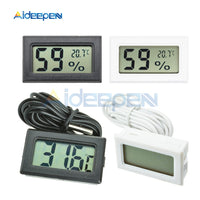 LCD Digital Thermometer Hygrometer for Freezer Refrigerator Fridge Temperature Sensor Humidity Meter Gauge Instruments Cable