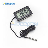 LCD Digital Thermometer Refrigerator Fridge Thermometer Freezer Temperature Meter 1M Probe Instrument  50~110 Degree Black