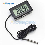 LCD Digital Thermometer Refrigerator Fridge Thermometer Freezer Temperature Meter 1M Probe Instrument  50~110 Degree Black