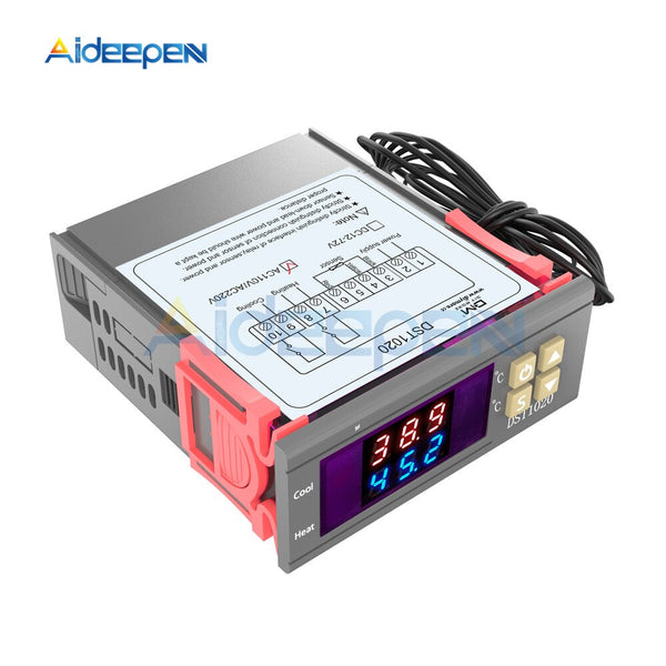 SHT2000 AC 110V 220V DC 12V 72V Digital Temperature Humidity Controlle –  Aideepen