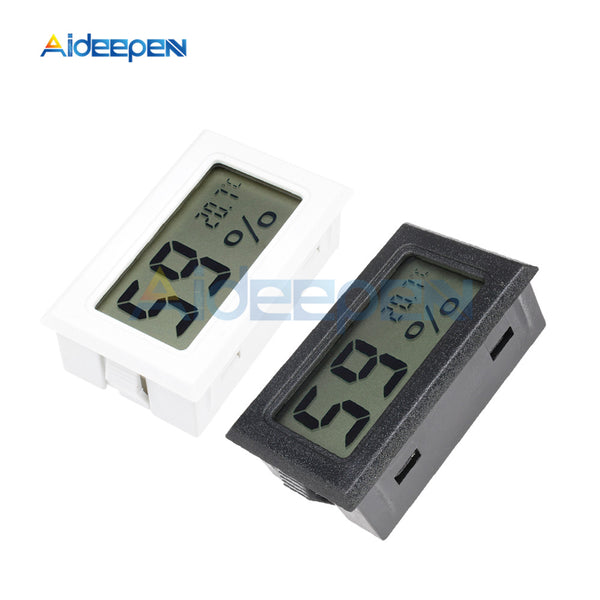 Digital LCD Thermometer Hygrometer Humidity Meter Room Indoor Temperature  Clock