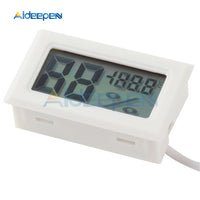 Mini LCD Digital Thermometer Hygrometer Indoor Convenient Temperature Sensor Humidity Meter Gauge Instruments Cable 1.5M