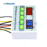 ST3012 Thermostat Dual LED Digital Display Temperature Controller DC 12V Thermometer with Dual NTC 10K Sensor Heating Cooling